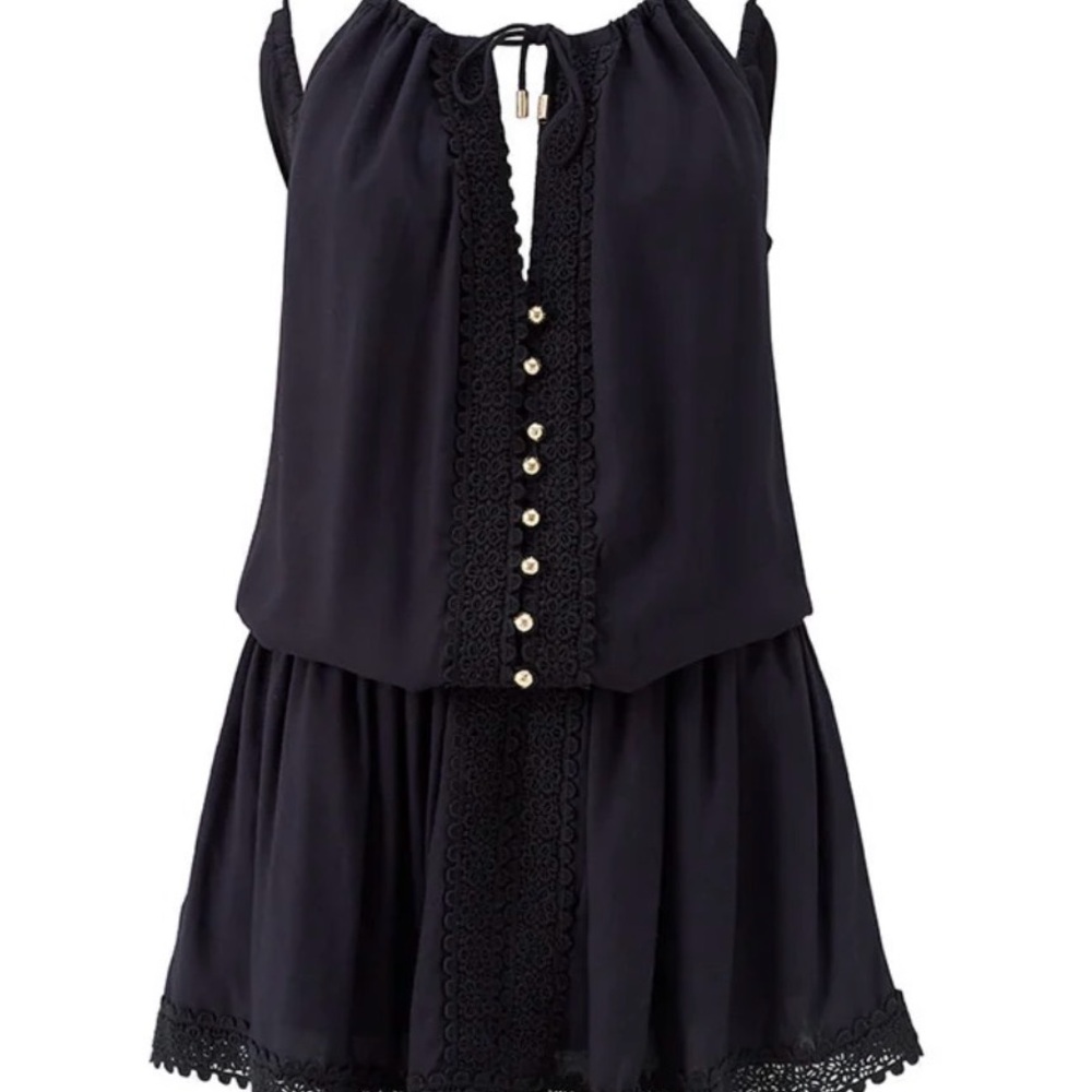 💥HP 💥 Melissa Odabash Black Dress with lace size XS